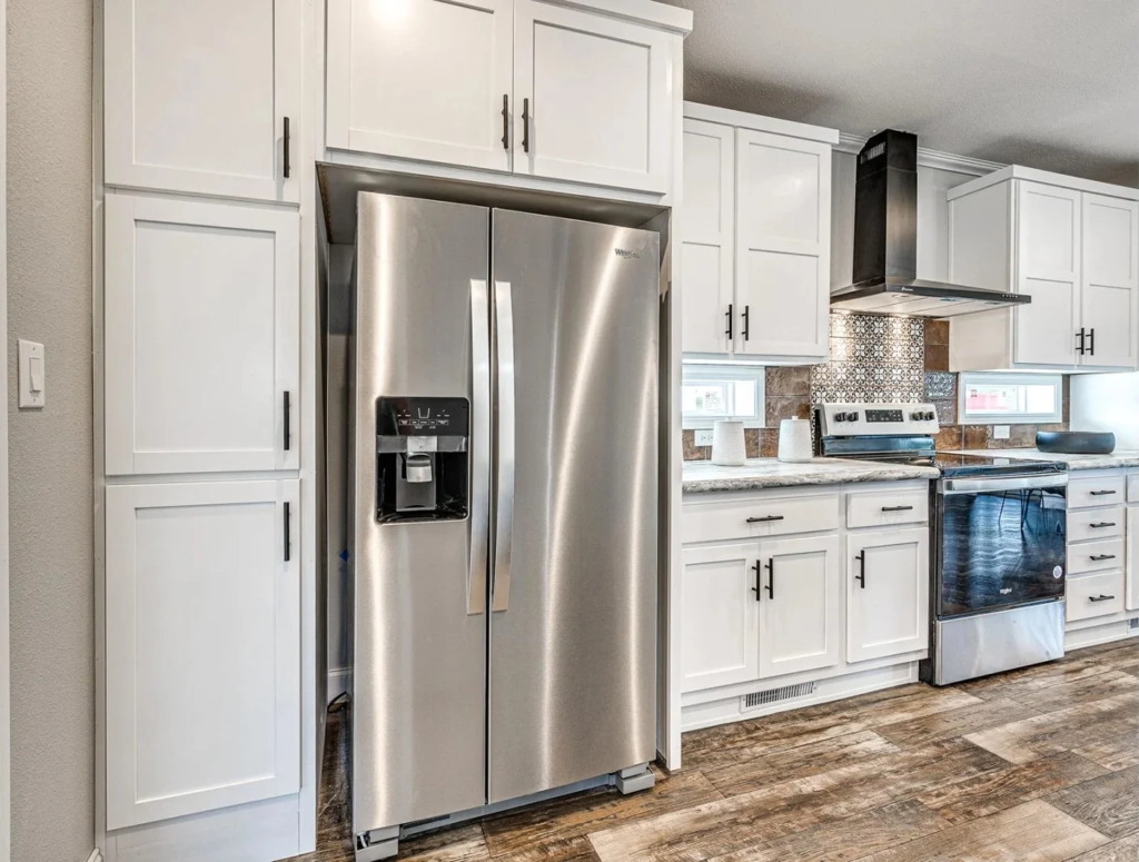 Modern kitchen in a custom prefab home
