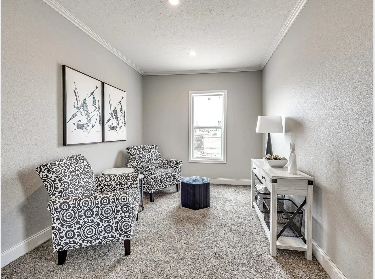 Living room interior design for custom modular homes