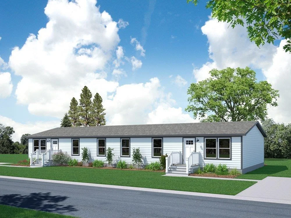 a relatively large minimalistic manufactured home in Colorado Springs