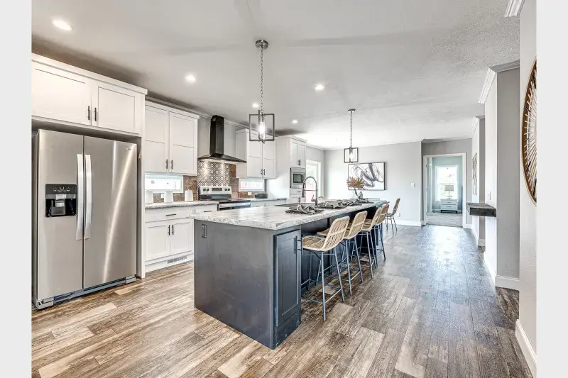 A modern open kitchen