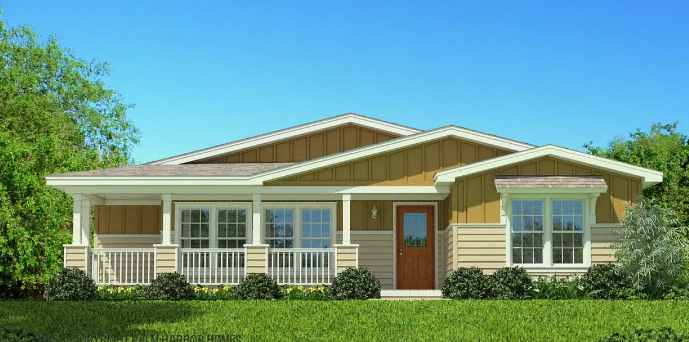 A modern manufactured house