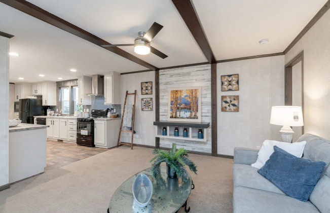 A modern interior of a modular house