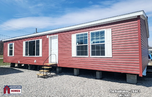 A modern mobile house's exterior