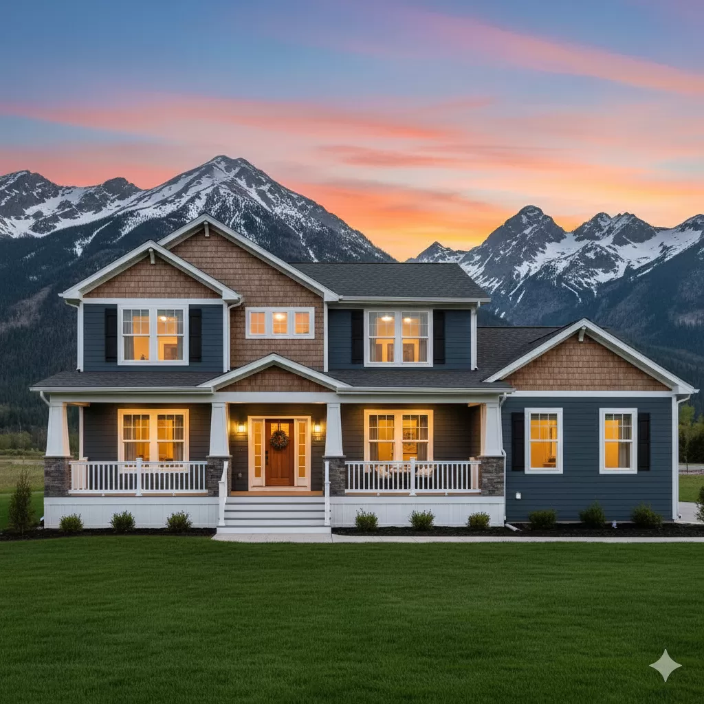Home in mountain setting