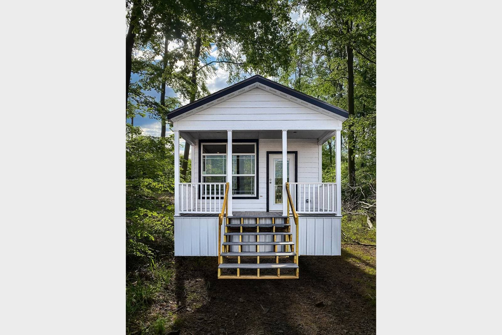 Small home in wooded setting